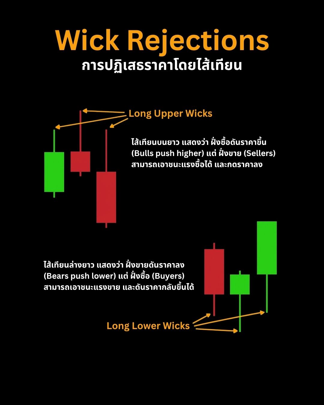 Candlestick Patterns Part 1: อ่านภาษาของแท่งเทียนตั้งแต่พื้นฐานถึงรูปแบบกลับตัว